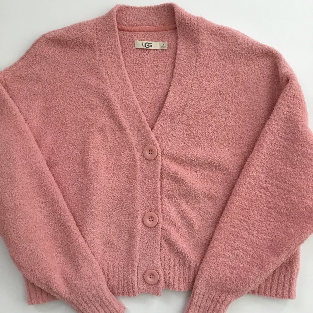 UGG Nyomi Cardigan Sweater Pink Size M - Picture 5 of 12